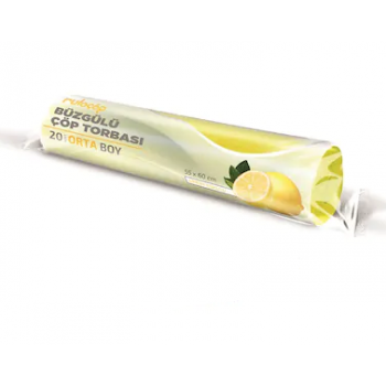 Büzgülü Çöp Torbası Orta Boy Limon Kokulu ( 55x60 )